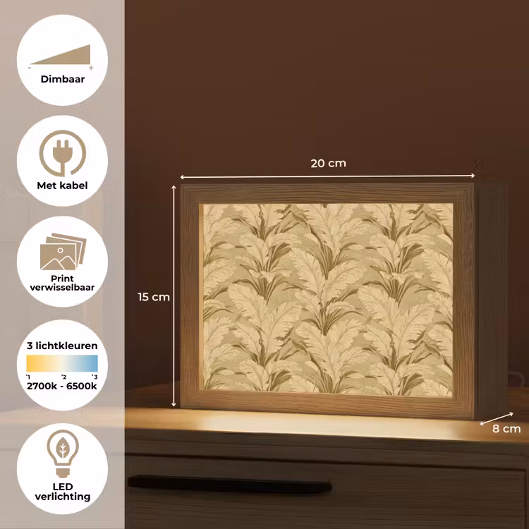 Lightbox - Wandlamp - Palmbladeren - Klassiek - Groen — 9