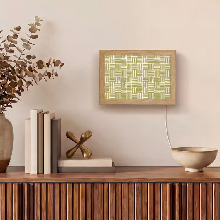 Lightbox - Wandlamp - Vlecht - Patroon - Groen — 4