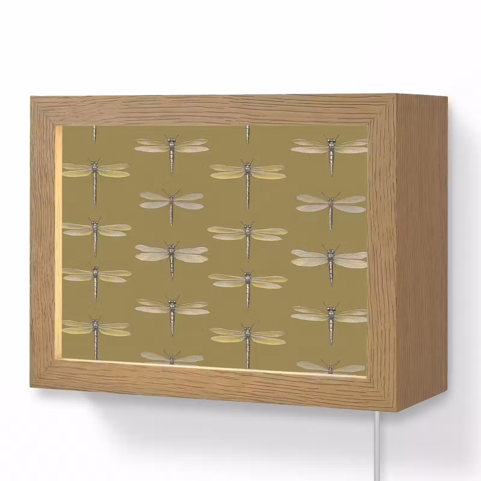 Lightbox - Wandlamp - Libellen - Patroon - Groen — 1