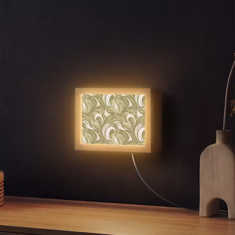 Lightbox - Wandlamp - Abstract - Textuur - Groen — 2