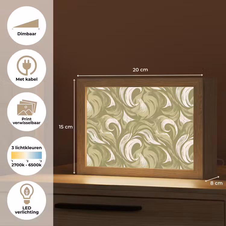 Lightbox - Wandlamp - Abstract - Textuur - Groen — 9