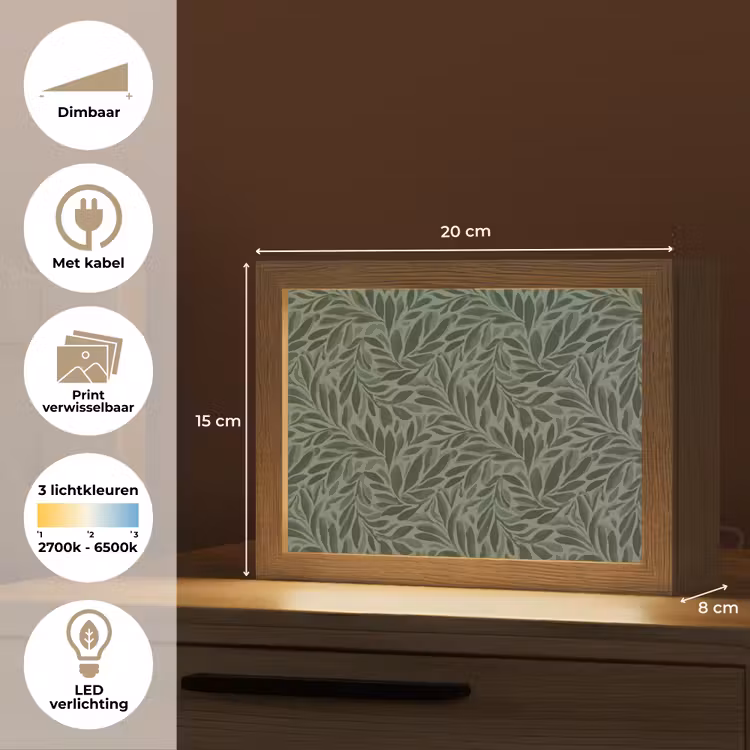 Lightbox - Wandlamp - Bladeren - Organisch - Groen — 9