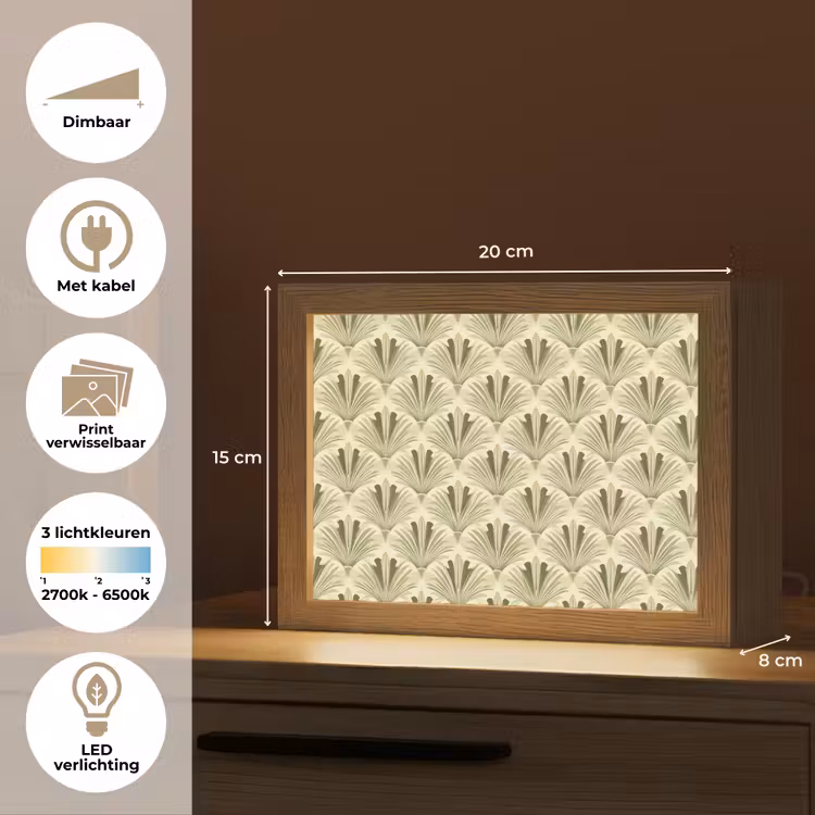 Lightbox - Wandlamp - Klassiek - Waaier - Groen — 9