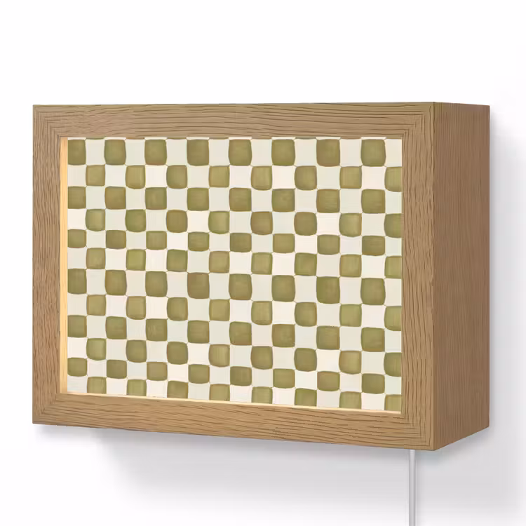 Lightbox - Wandlamp - Schaak - Patroon - Groen — 1