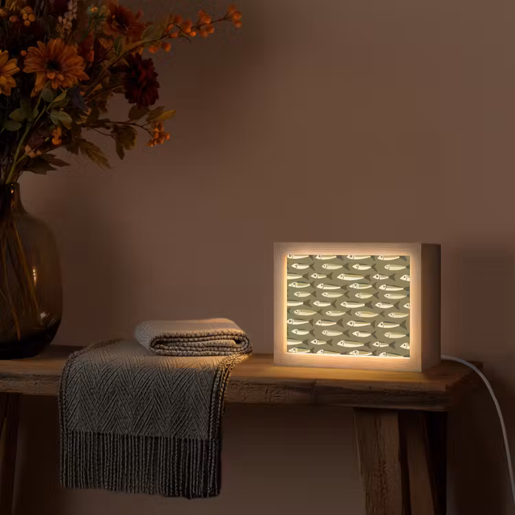 Lightbox - Wandlamp - Vis - Patroon - Groen — 5
