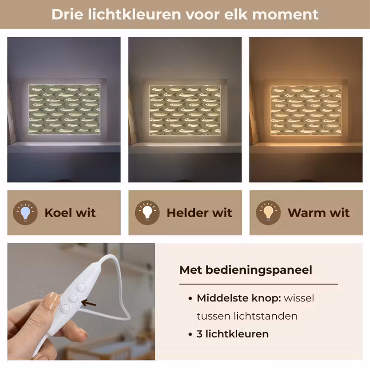 Lightbox - Wandlamp - Vis - Patroon - Groen — 7
