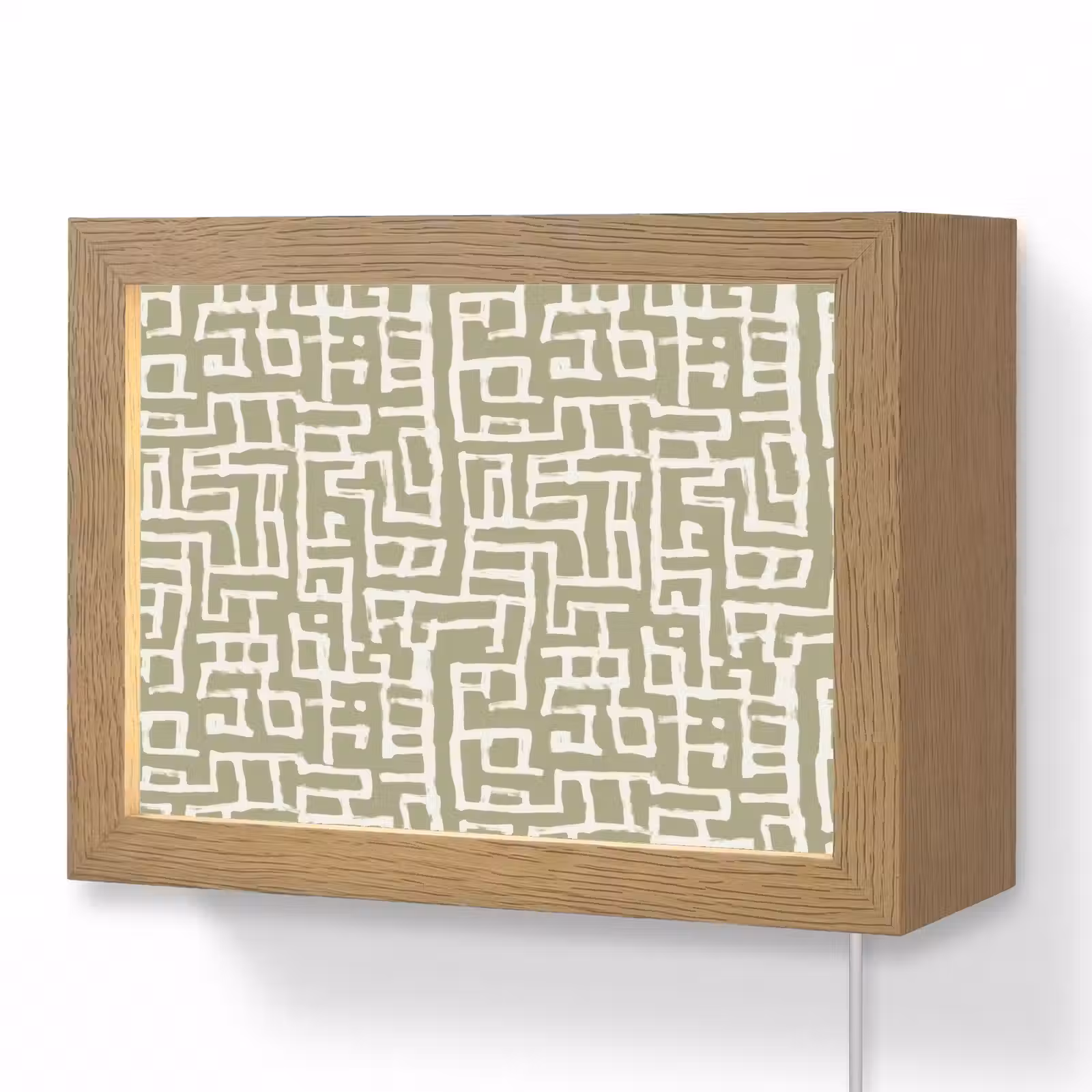 Lightbox - Wandlamp - Grafisch - Patroon - Groen — 1