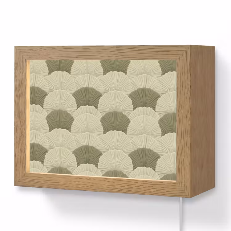 Lightbox - Wandlamp - Bladeren - Structuur - Groen — 1