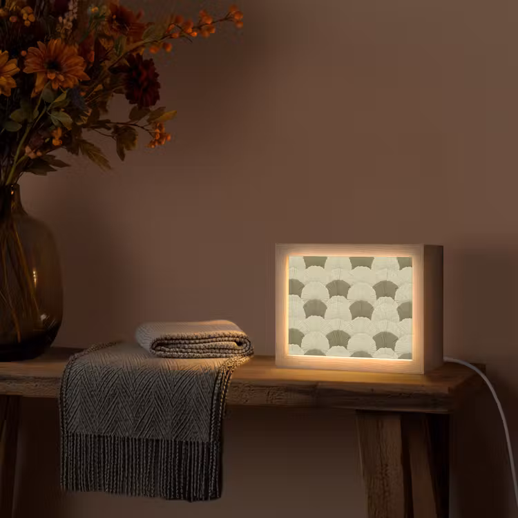 Lightbox - Wandlamp - Bladeren - Structuur - Groen — 5