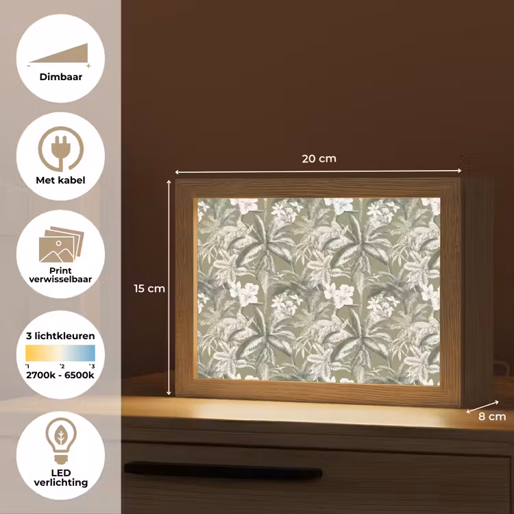 Lightbox - Wandlamp - Botanisch - Bloemen - Groen — 9