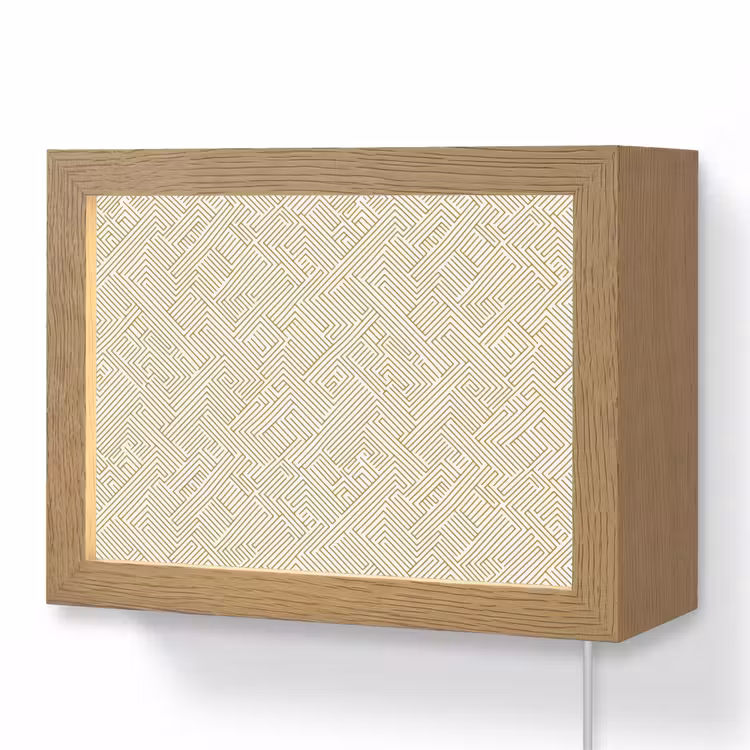 Lightbox - Wandlamp - Geometrisch - Lijnen - Groen — 1