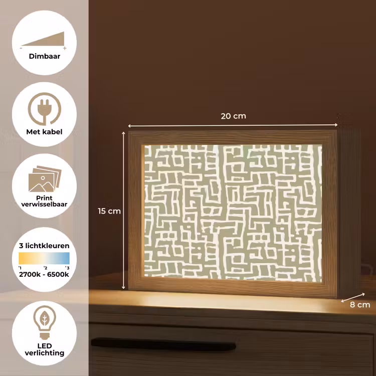 Lightbox - Wandlamp - Grafisch - Patroon - Groen — 9