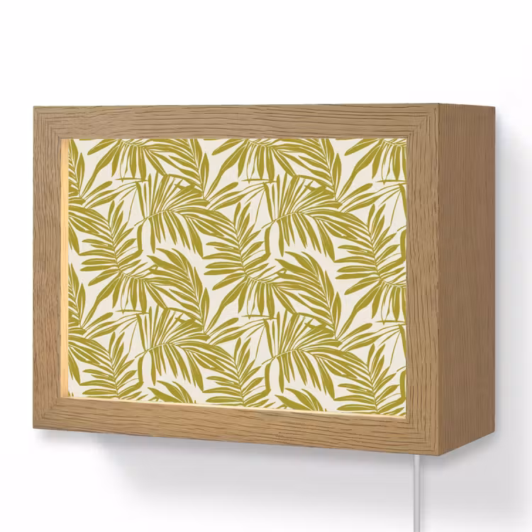 Lightbox - Wandlamp - Palmblad - Patroon - Groen — 1