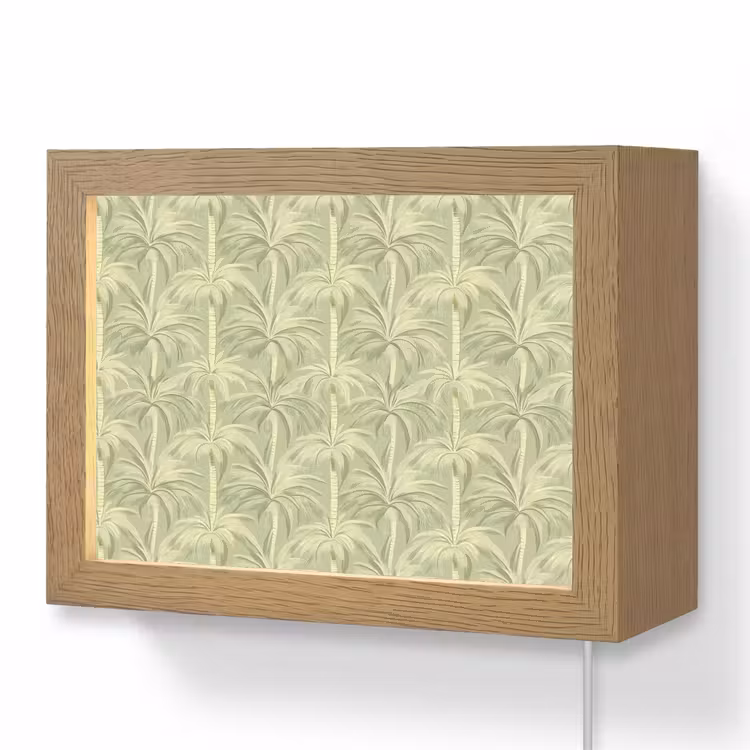 Lightbox - Wandlamp - Palmwoud - Tropisch - Groen — 1
