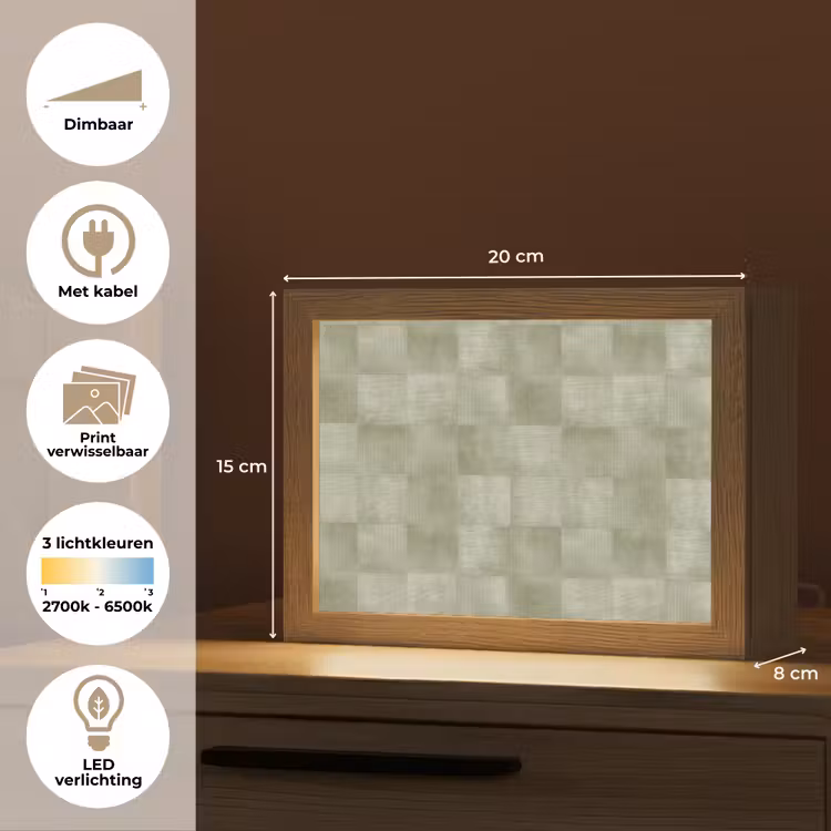 Lightbox - Wandlamp - Vlakken - Rustiek - Groen — 9