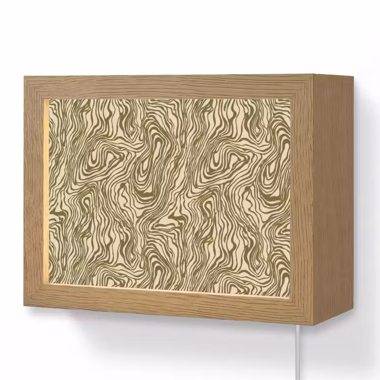 Lightbox - Wandlamp - Abstract - Marmer - Groen — 1