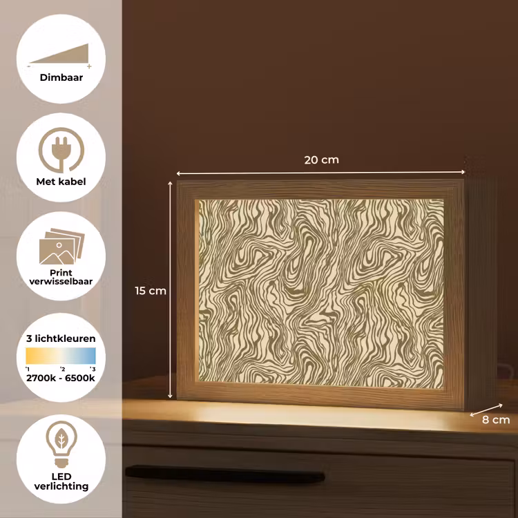 Lightbox - Wandlamp - Abstract - Marmer - Groen — 9