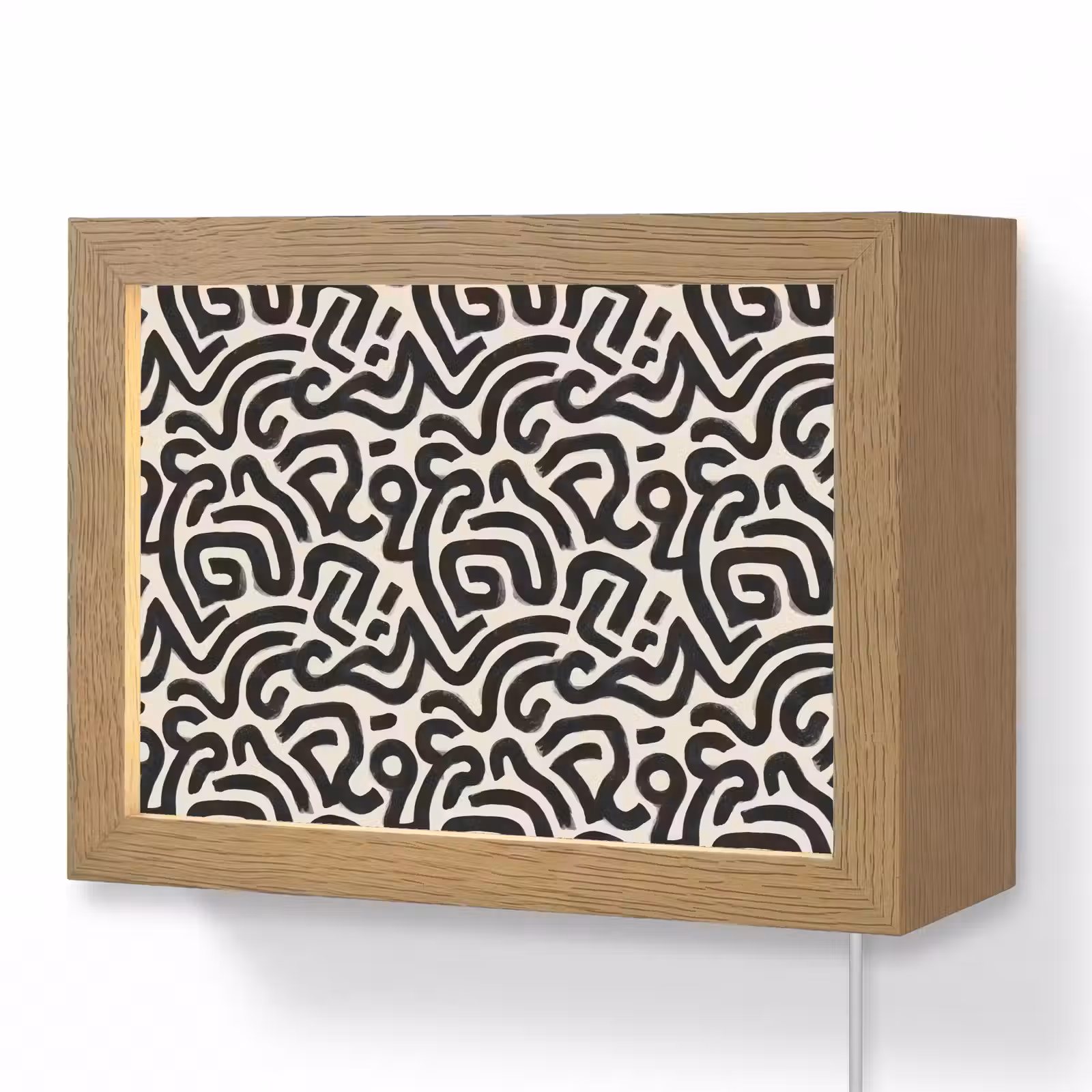 Lightbox - Wandlamp - Modern - Abstract - Zwart — 1
