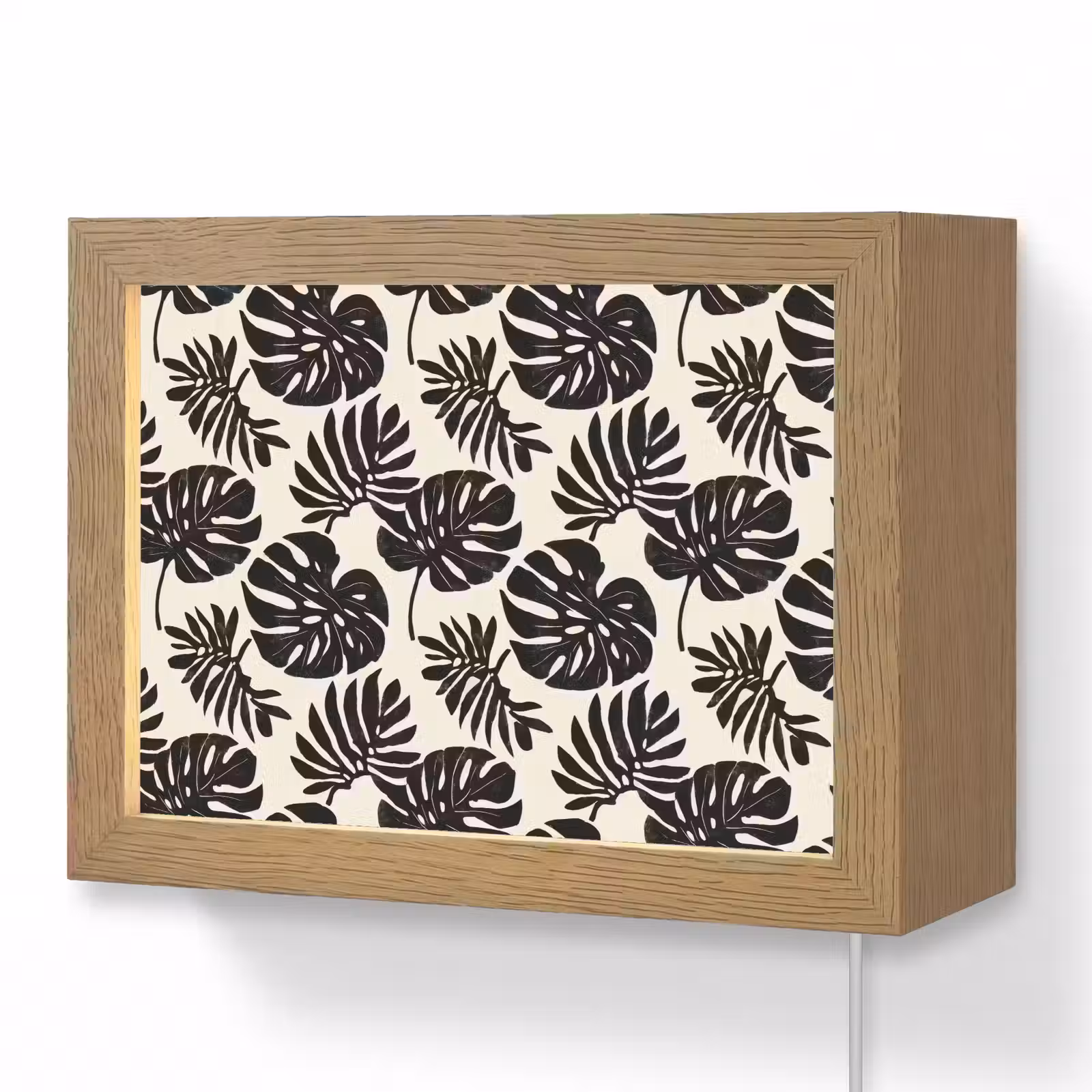 Lightbox - Wandlamp - Modern - Monstera - Zwart — 1