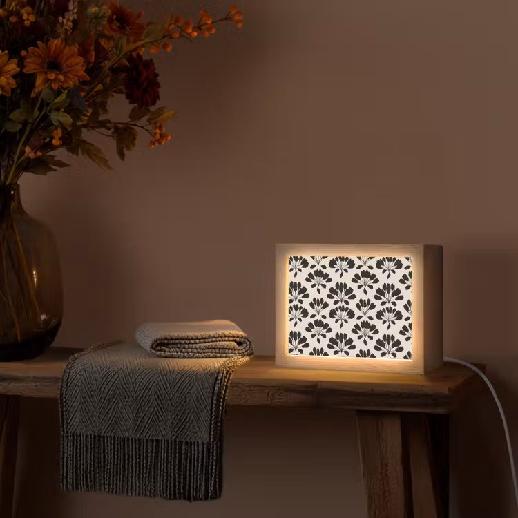Lightbox - Wandlamp - Abstract - Patroon - Zwart — 5