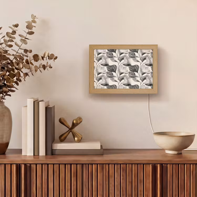 Lightbox - Wandlamp - Botanisch - Bladeren - Zwart — 4