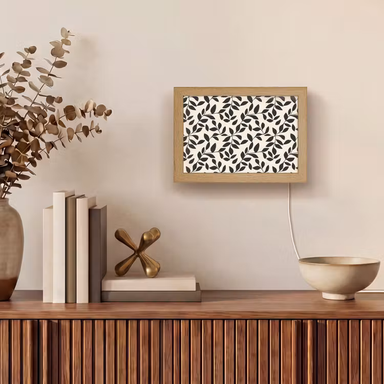 Lightbox - Wandlamp - Elegant - Patroon - Zwart - Beige — 4