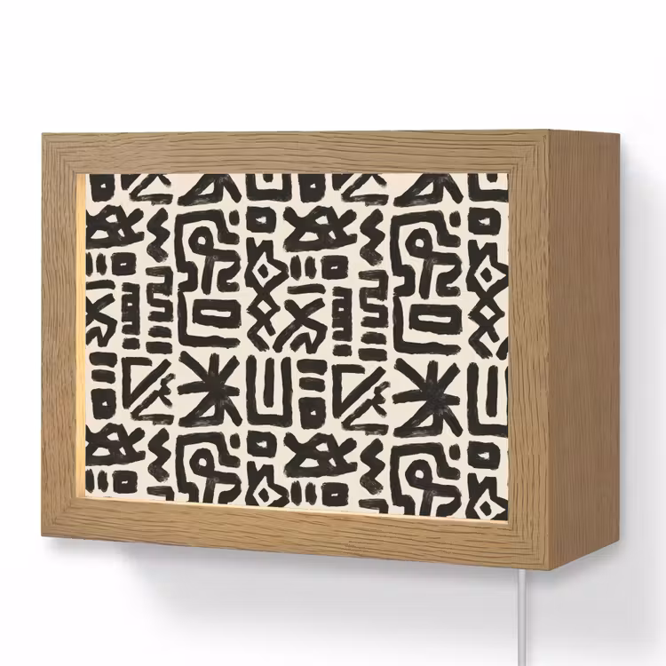 Lightbox - Wandlamp - Geometrisch - Figuren - Zwart — 1