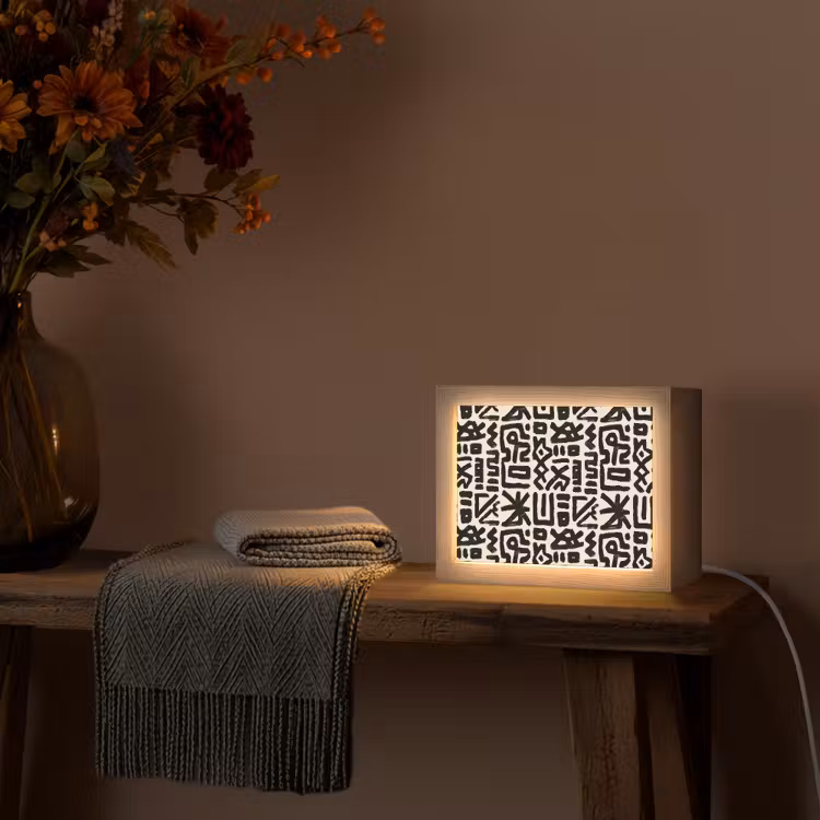 Lightbox - Wandlamp - Geometrisch - Figuren - Zwart — 5