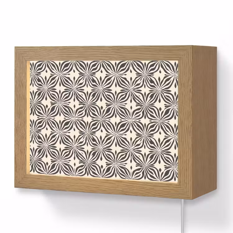 Lightbox - Wandlamp - Grafisch - Patroon - Zwart — 1