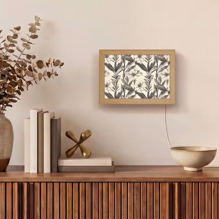 Lightbox - Wandlamp - Klassiek - Botanisch - Zwart - Beige — 4