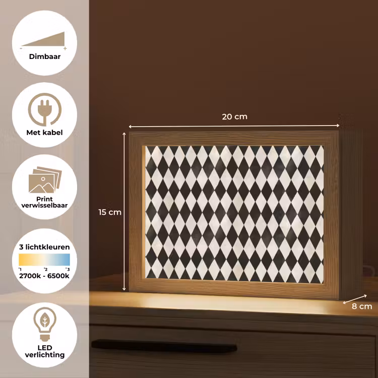 Lightbox - Wandlamp - Klassiek - Patroon - Zwart — 9