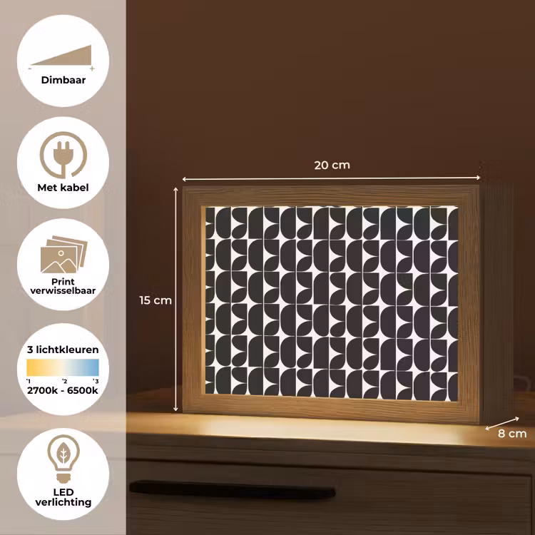 Lightbox - Wandlamp - Modern - Geometrisch - Zwart — 9