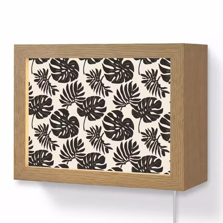 Lightbox - Wandlamp - Modern - Monstera - Zwart — 1