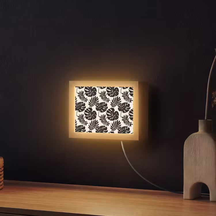 Lightbox - Wandlamp - Modern - Monstera - Zwart — 2