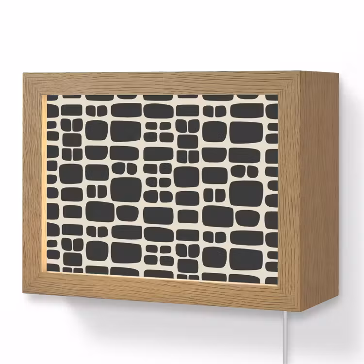 Lightbox - Wandlamp - Modern - Organisch - Zwart — 1