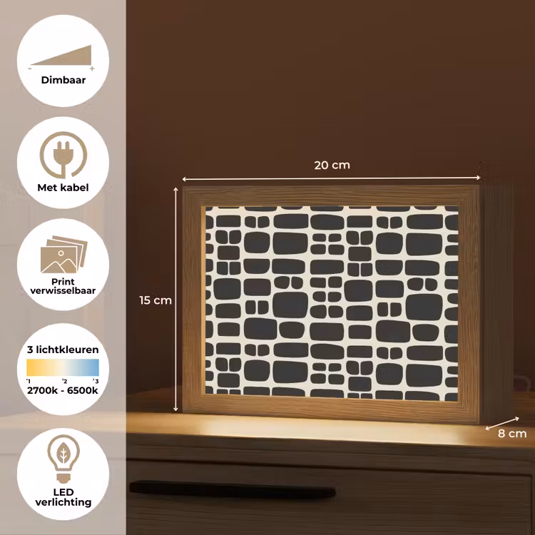 Lightbox - Wandlamp - Modern - Organisch - Zwart — 9