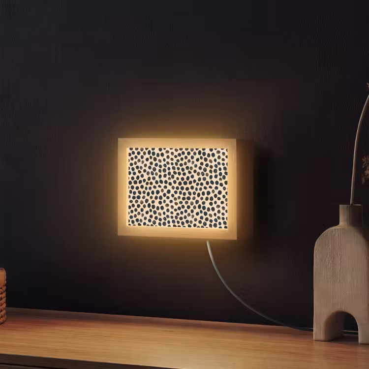 Lightbox - Wandlamp - Stippen - Patroon - Zwart — 2