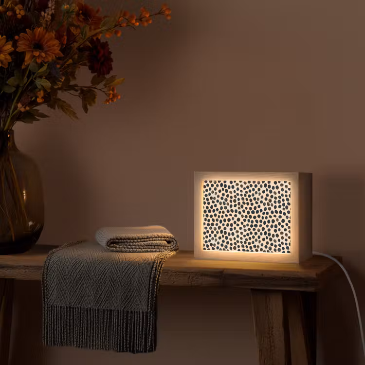 Lightbox - Wandlamp - Stippen - Patroon - Zwart — 5