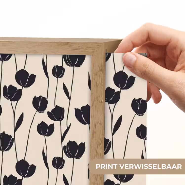 Lightbox - Wandlamp - Tulpen - Patroon - Zwart — 6