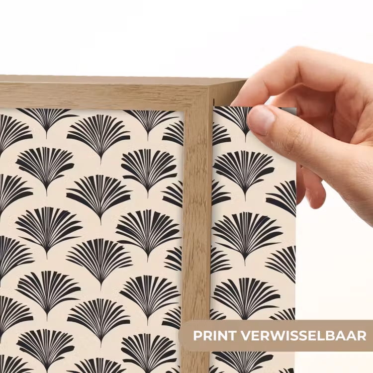 Lightbox - Wandlamp - Waaiers - Botanisch - Zwart - Beige — 6