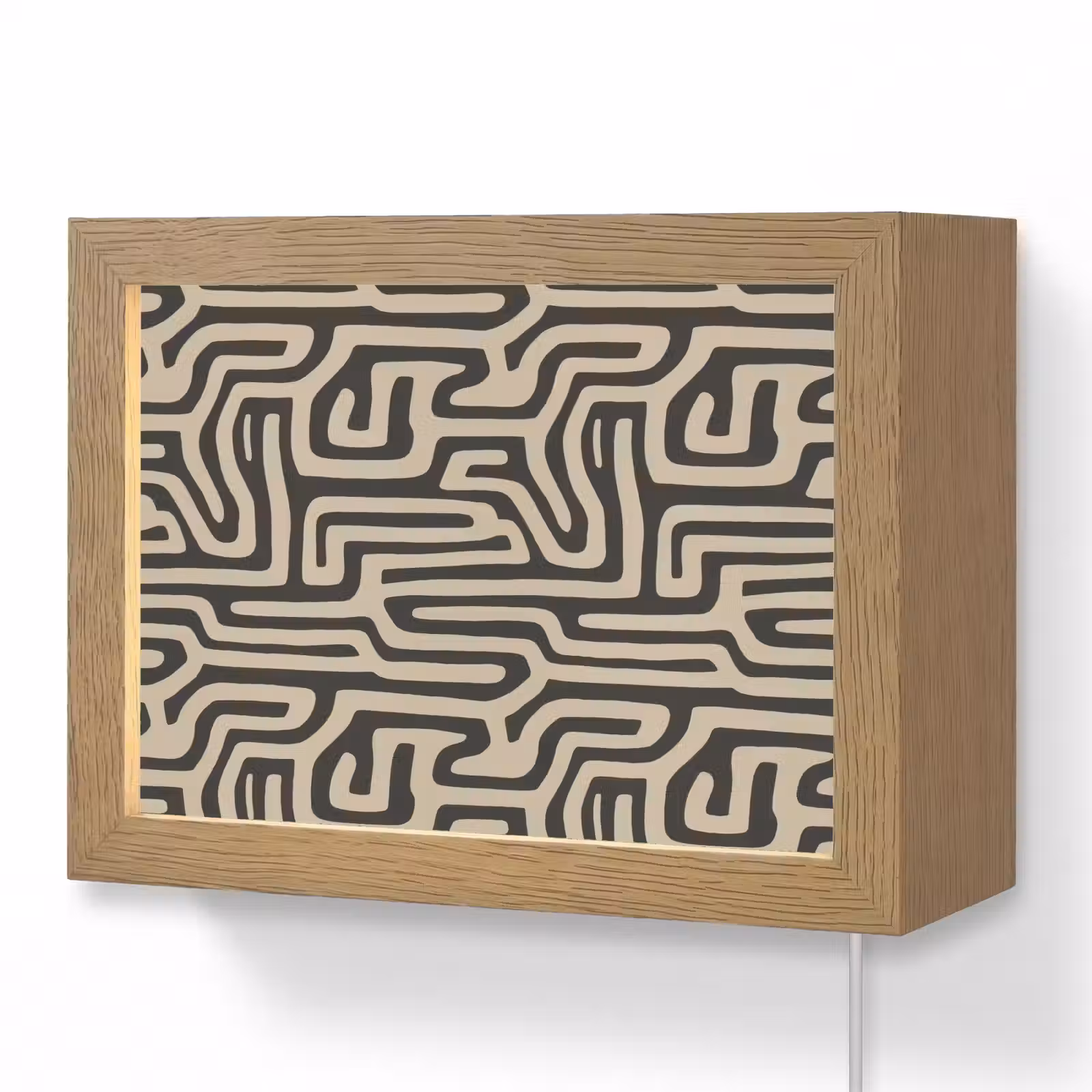 Lightbox - Wandlamp - Grafisch - Lijnen - Zwart — 1