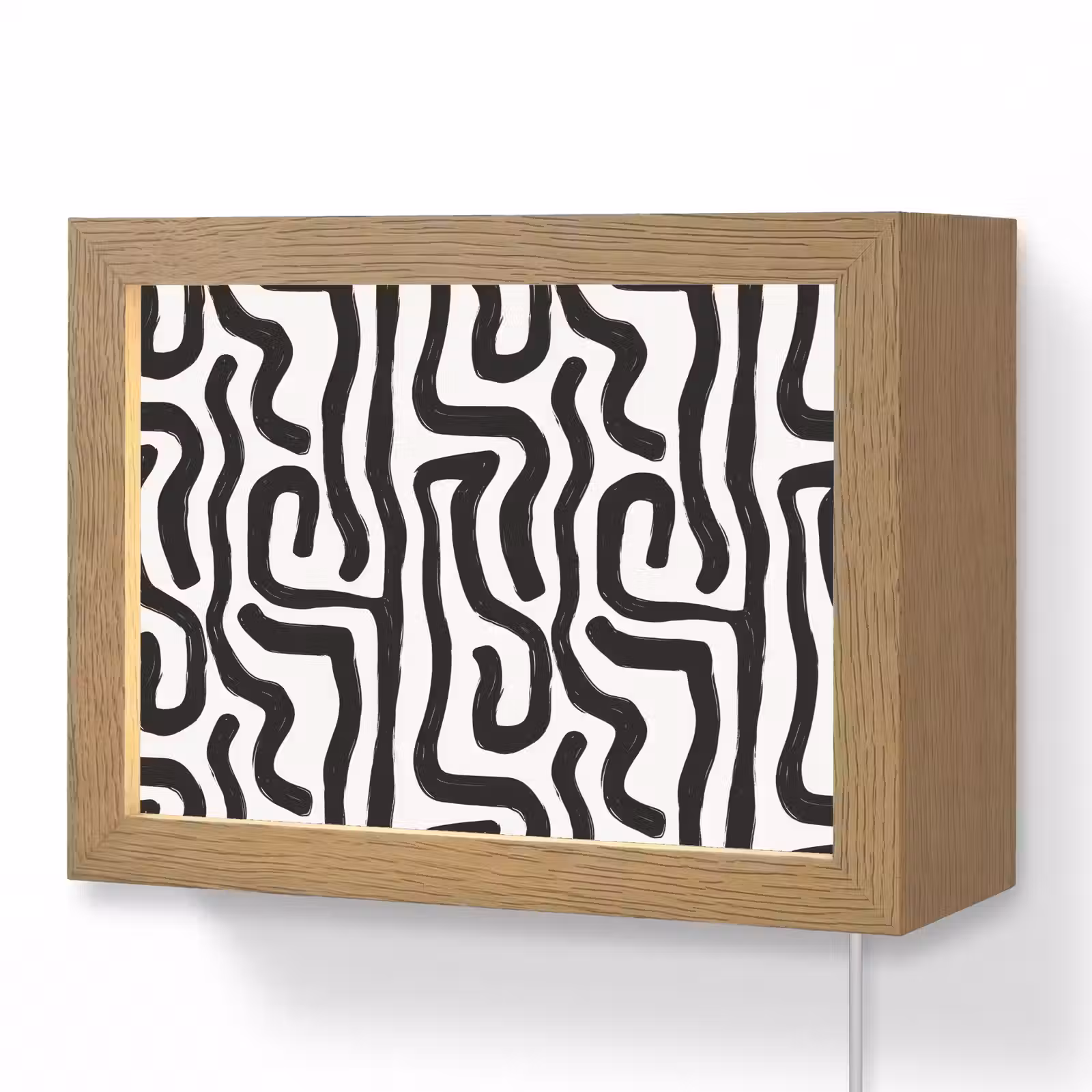 Lightbox - Wandlamp - Modern - Lijnen - Zwart — 1