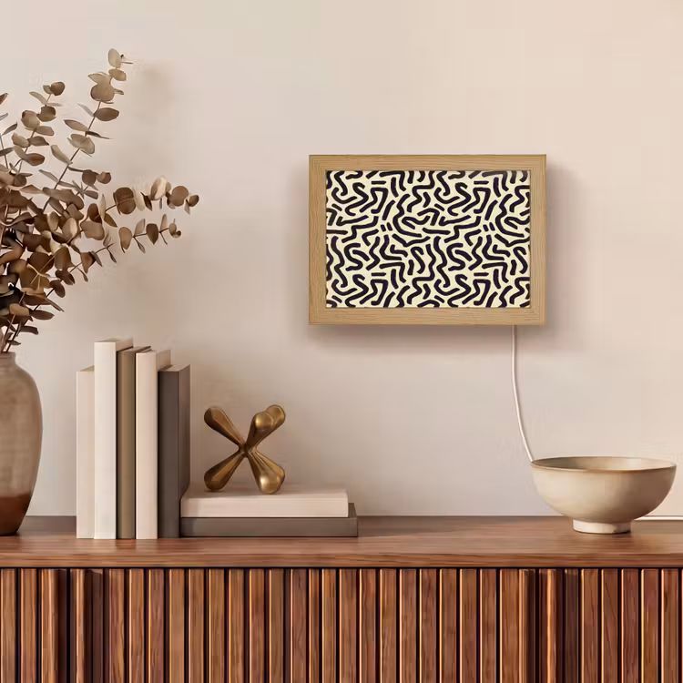 Lightbox - Wandlamp - Abstract - Lijnen - Zwart — 4