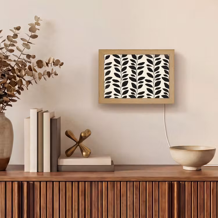 Lightbox - Wandlamp - Botanisch - Dessin - Zwart - Beige — 4