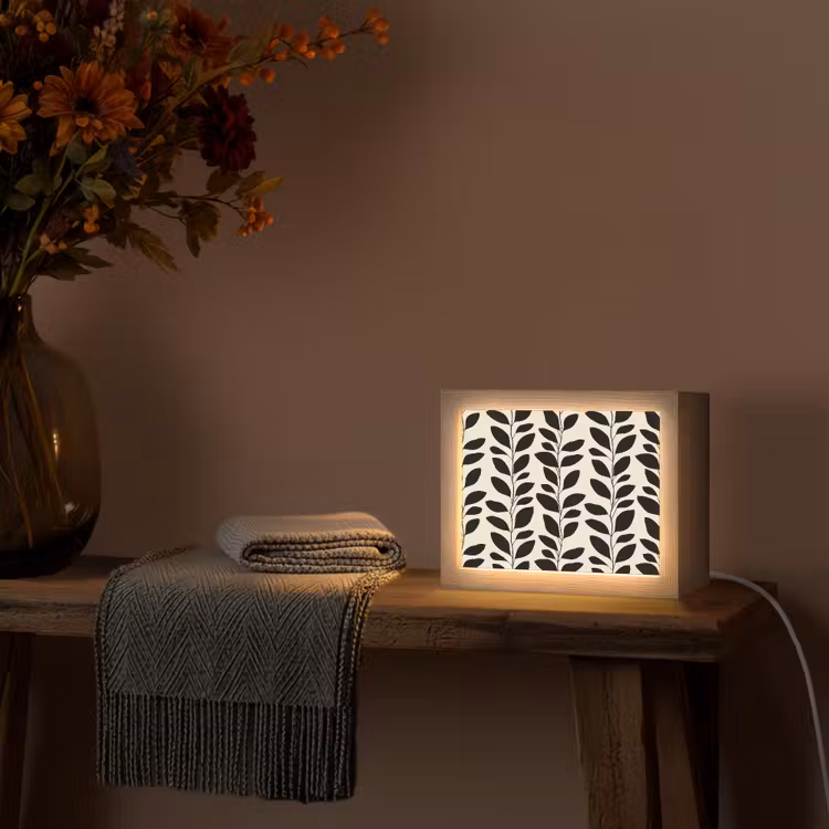 Lightbox - Wandlamp - Botanisch - Dessin - Zwart - Beige — 5