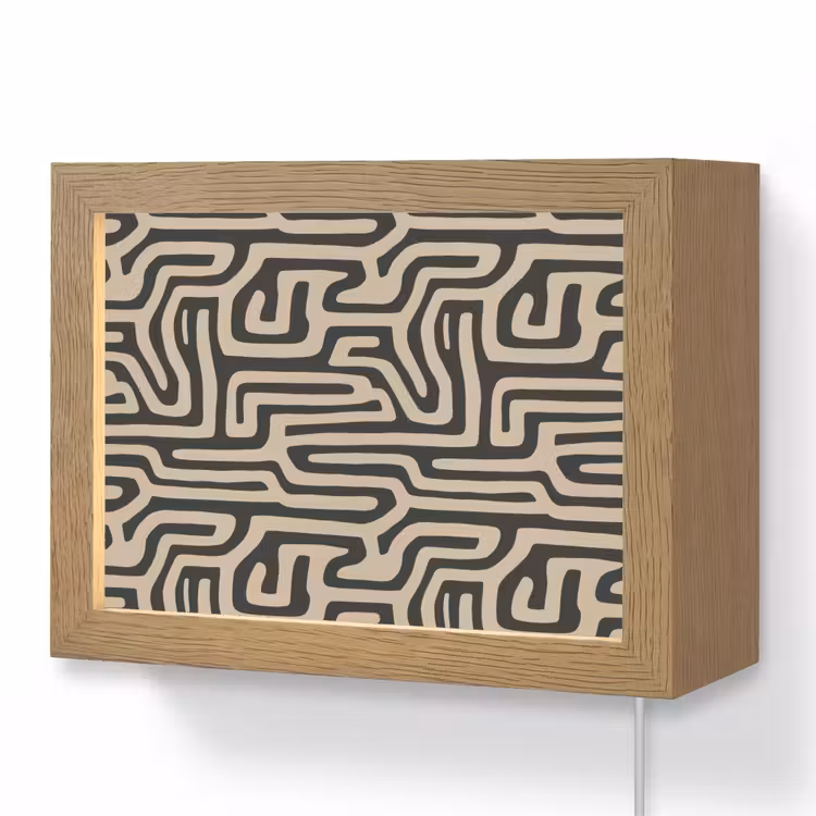 Lightbox - Wandlamp - Grafisch - Lijnen - Zwart — 1