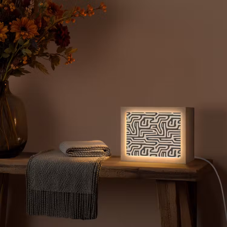 Lightbox - Wandlamp - Grafisch - Lijnen - Zwart — 5