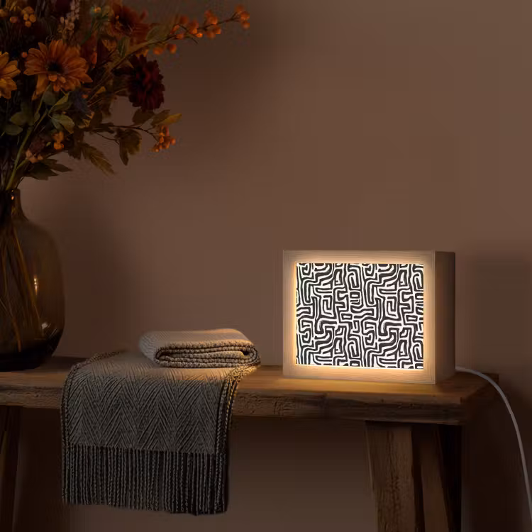 Lightbox - Wandlamp - Grafisch - Lijnen - Zwart - Wit — 5