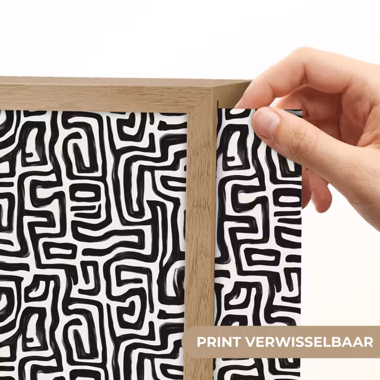 Lightbox - Wandlamp - Grafisch - Lijnen - Zwart - Wit — 6