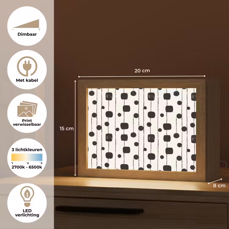 Lightbox - Wandlamp - Grafisch - Modern - Zwart — 9